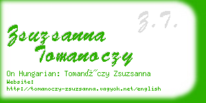 zsuzsanna tomanoczy business card